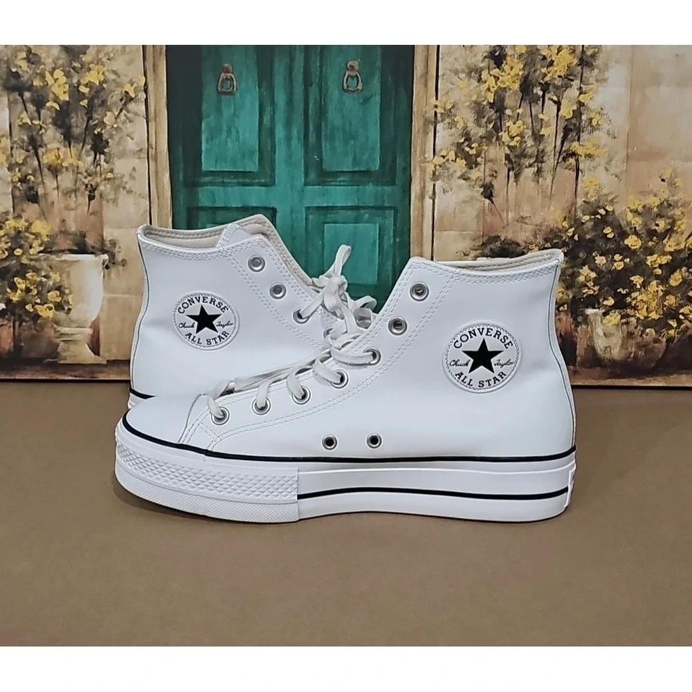 CONVERSE Women's Chuck Taylor All Star Lift Platform Leather High-Top Shoes